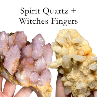 Spirit Quartz & Witches Finger Clusters