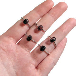 Adjustable 925 Sterling Silver Gemstone Rings