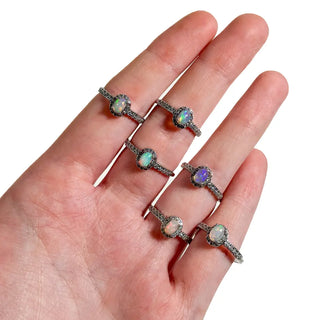 Adjustable 925 Sterling Silver Gemstone Rings