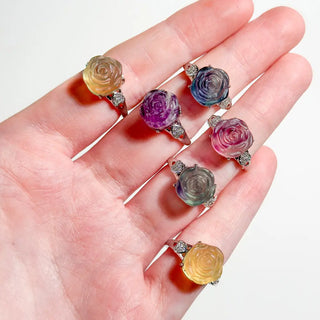 Adjustable 925 Sterling Silver Gemstone Rings