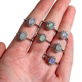 Adjustable 925 Sterling Silver Gemstone Rings