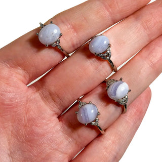 Adjustable 925 Sterling Silver Gemstone Rings