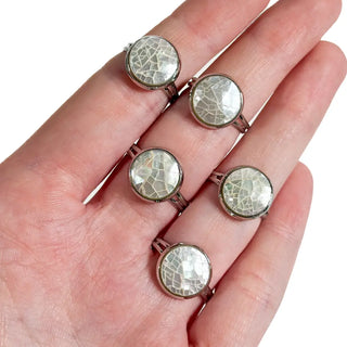 Adjustable 925 Sterling Silver Gemstone Rings