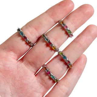 Adjustable 925 Sterling Silver Gemstone Rings