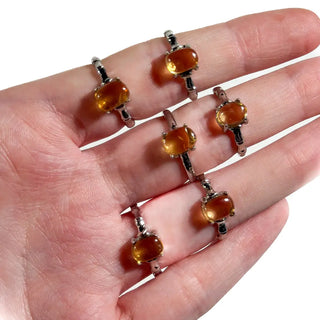 Adjustable 925 Sterling Silver Gemstone Rings