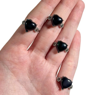 Adjustable 925 Sterling Silver Gemstone Rings