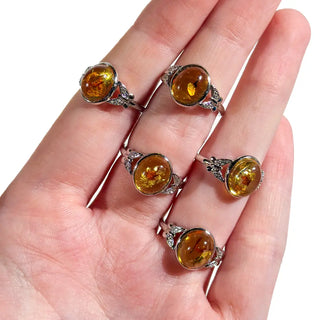 Adjustable 925 Sterling Silver Gemstone Rings