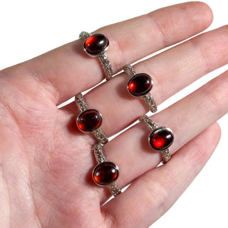Adjustable 925 Sterling Silver Gemstone Rings