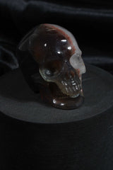 Banded Agate Skull Carving