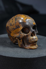 Bamboo Stone Skull Carving