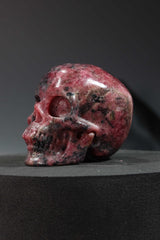 Rhodonite Skull Carving