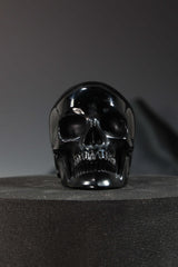 Black Obsidian Skull Carving