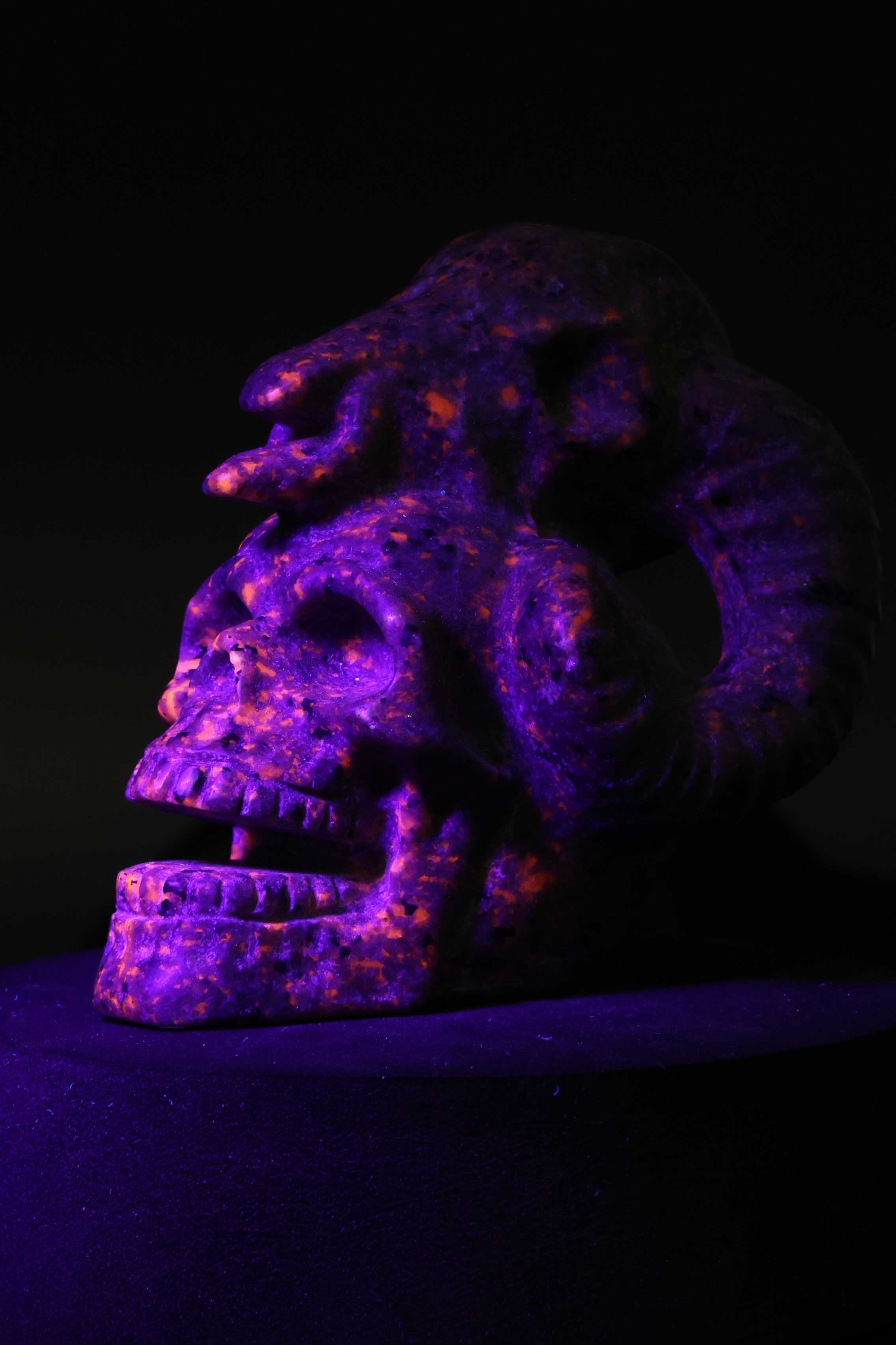 Yooperlite Ram + Skull Carving