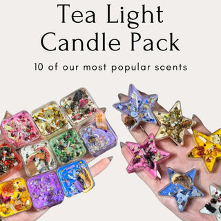 10-Piece Tea Light Candle Set – Square & Star Packs 🔥✨