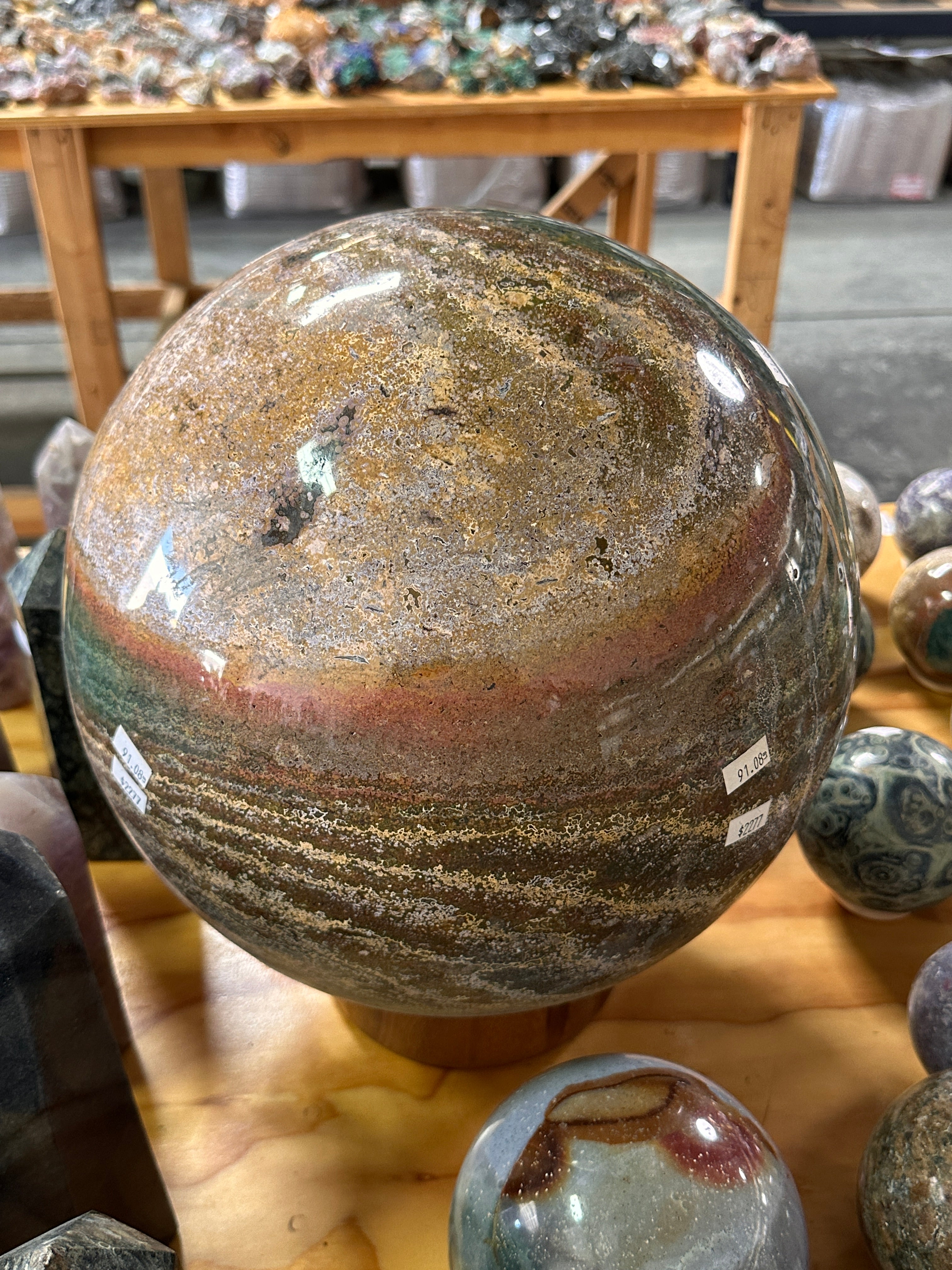 BIG Ocean Jasper Sphere - Forgotten Rarities