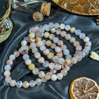 Flower Agate Stretchy Bracelet