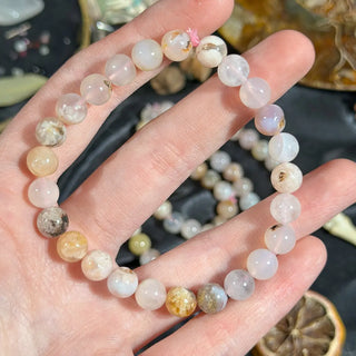 Flower Agate Stretchy Bracelet