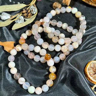 Flower Agate Stretchy Bracelet