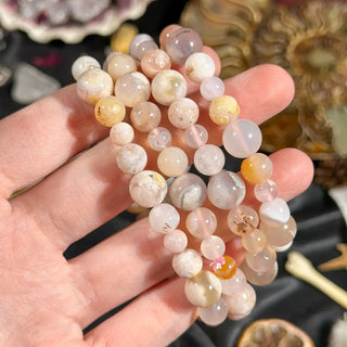Flower Agate Stretchy Bracelet