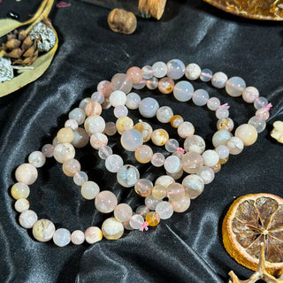 Flower Agate Stretchy Bracelet