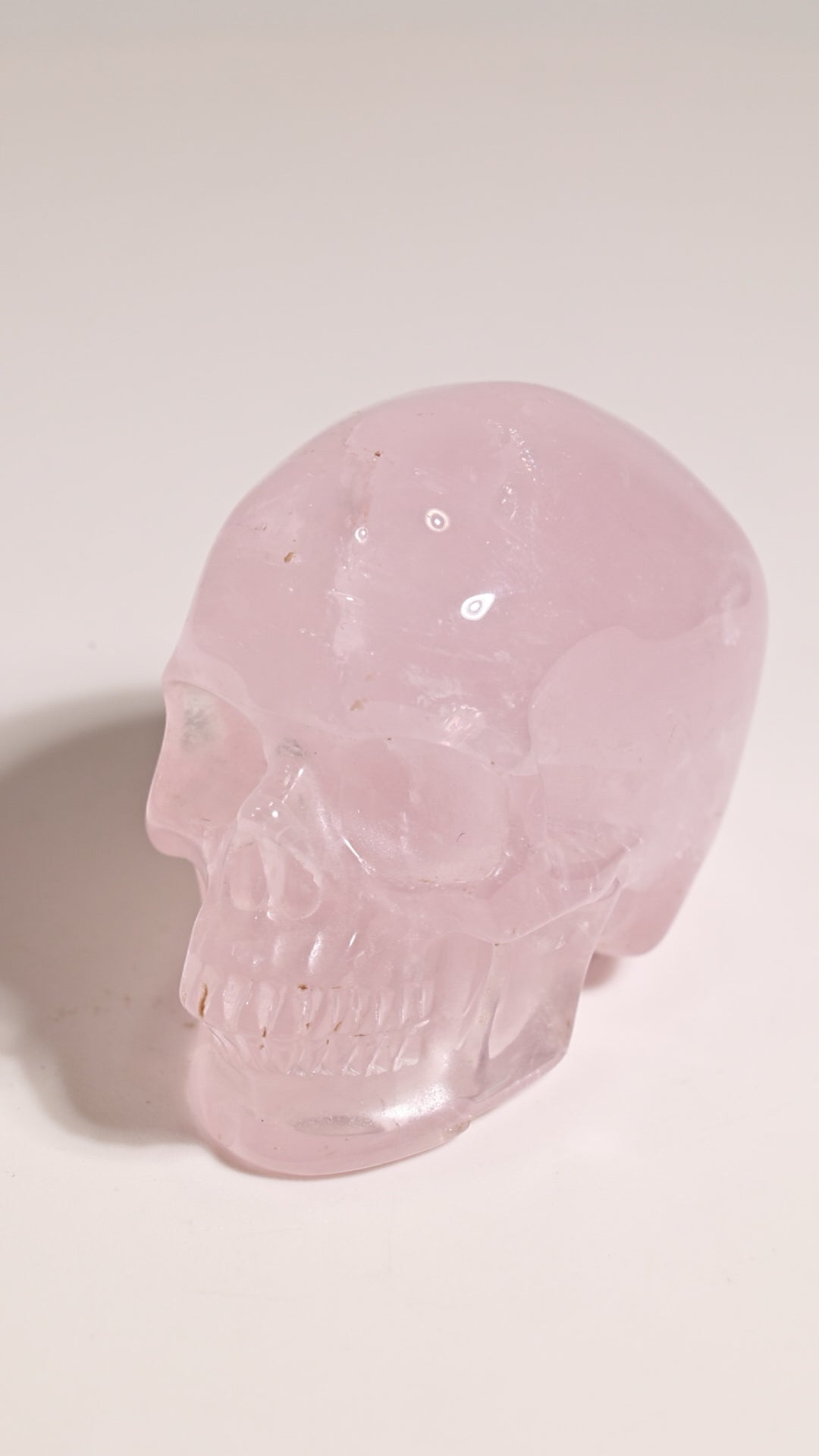Rose Quartz 2" Skull